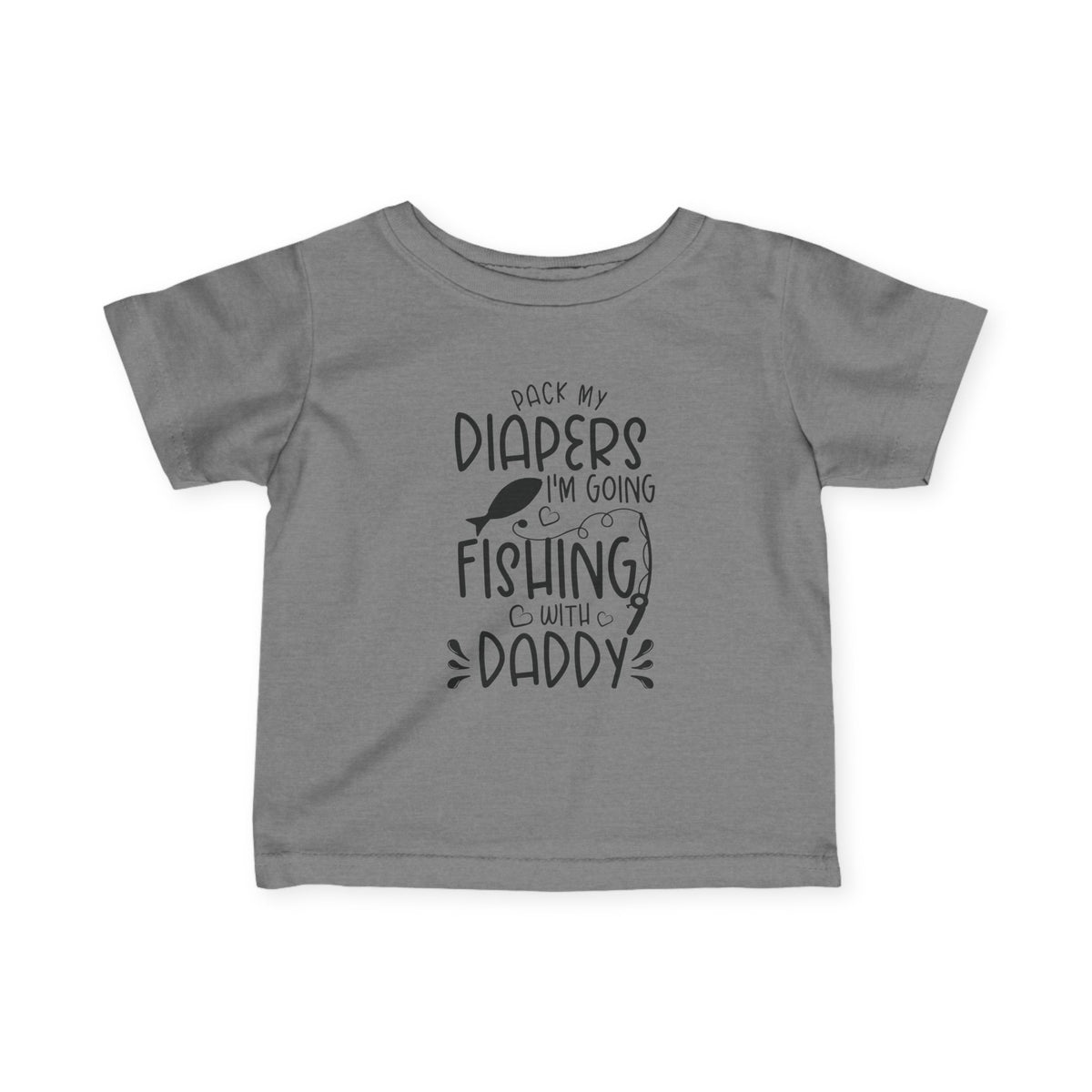 Infant Tee – "Pack My Diapers I'm Going Fishing With Daddy" Baby Fishing Shirt