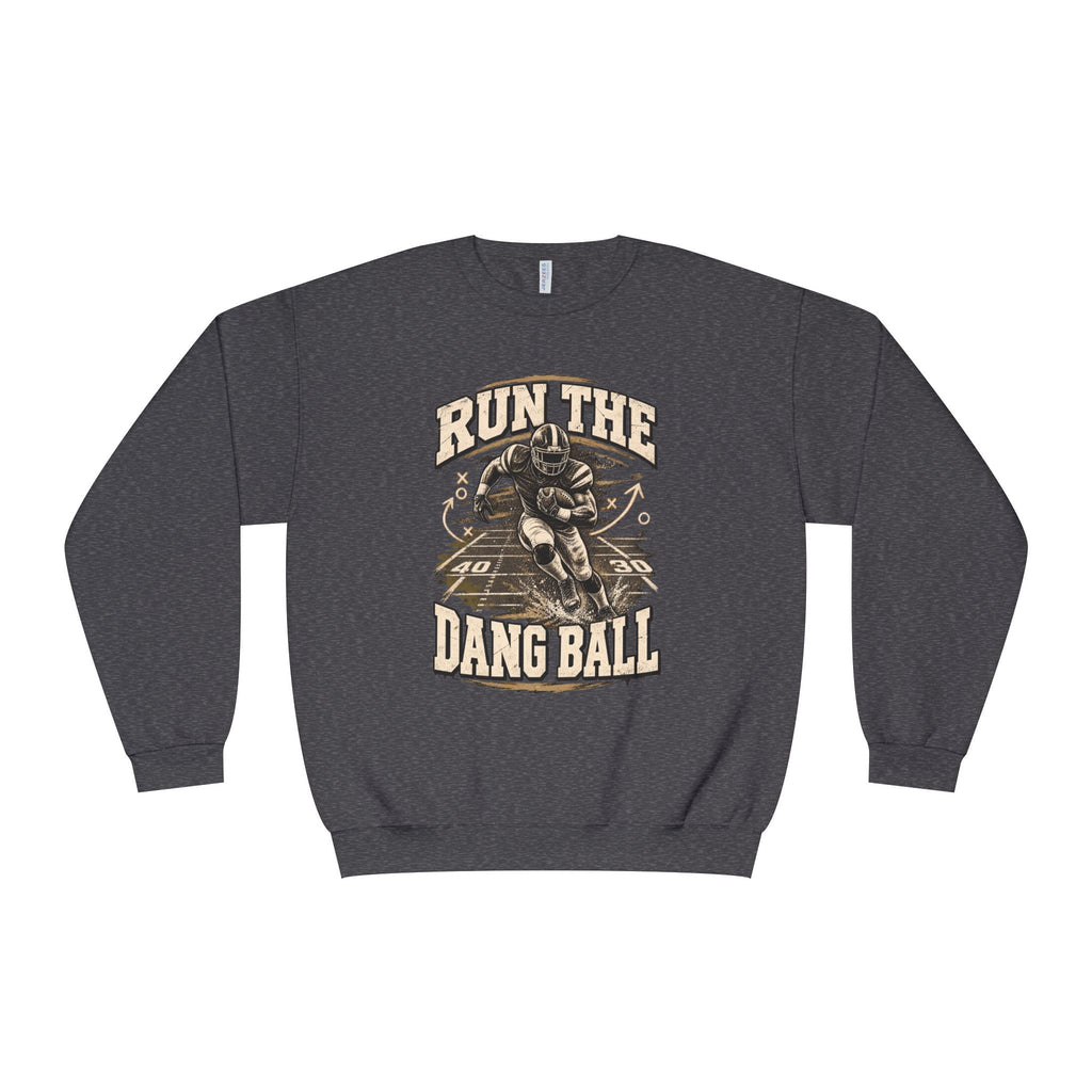 Run the Dang Ball Crewneck Sweatshirt — Vintage Football Graphic
