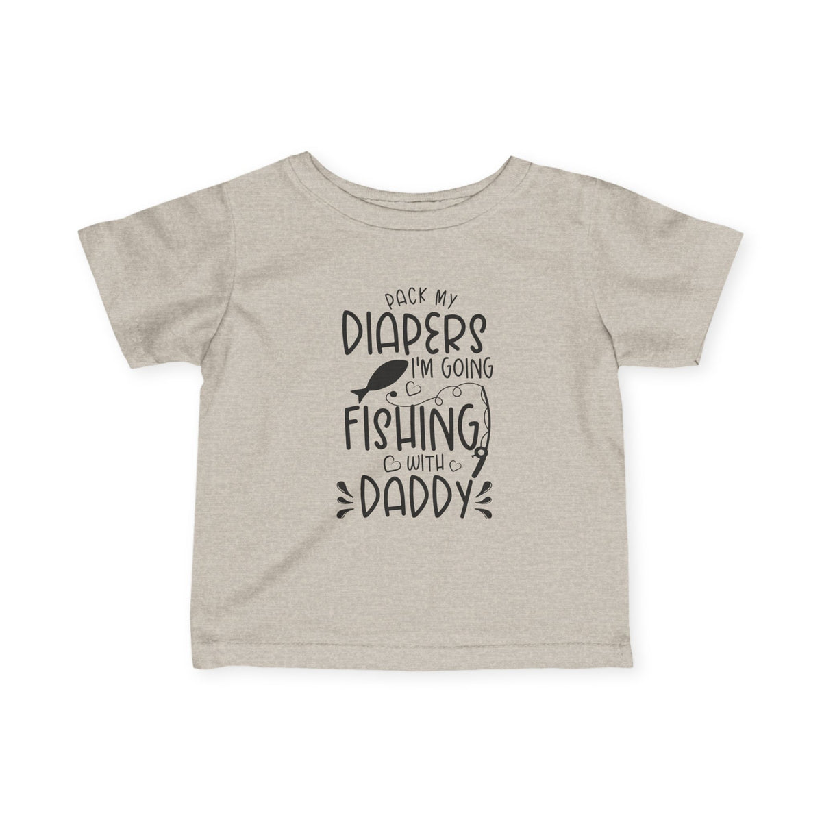 Infant Tee – "Pack My Diapers I'm Going Fishing With Daddy" Baby Fishing Shirt