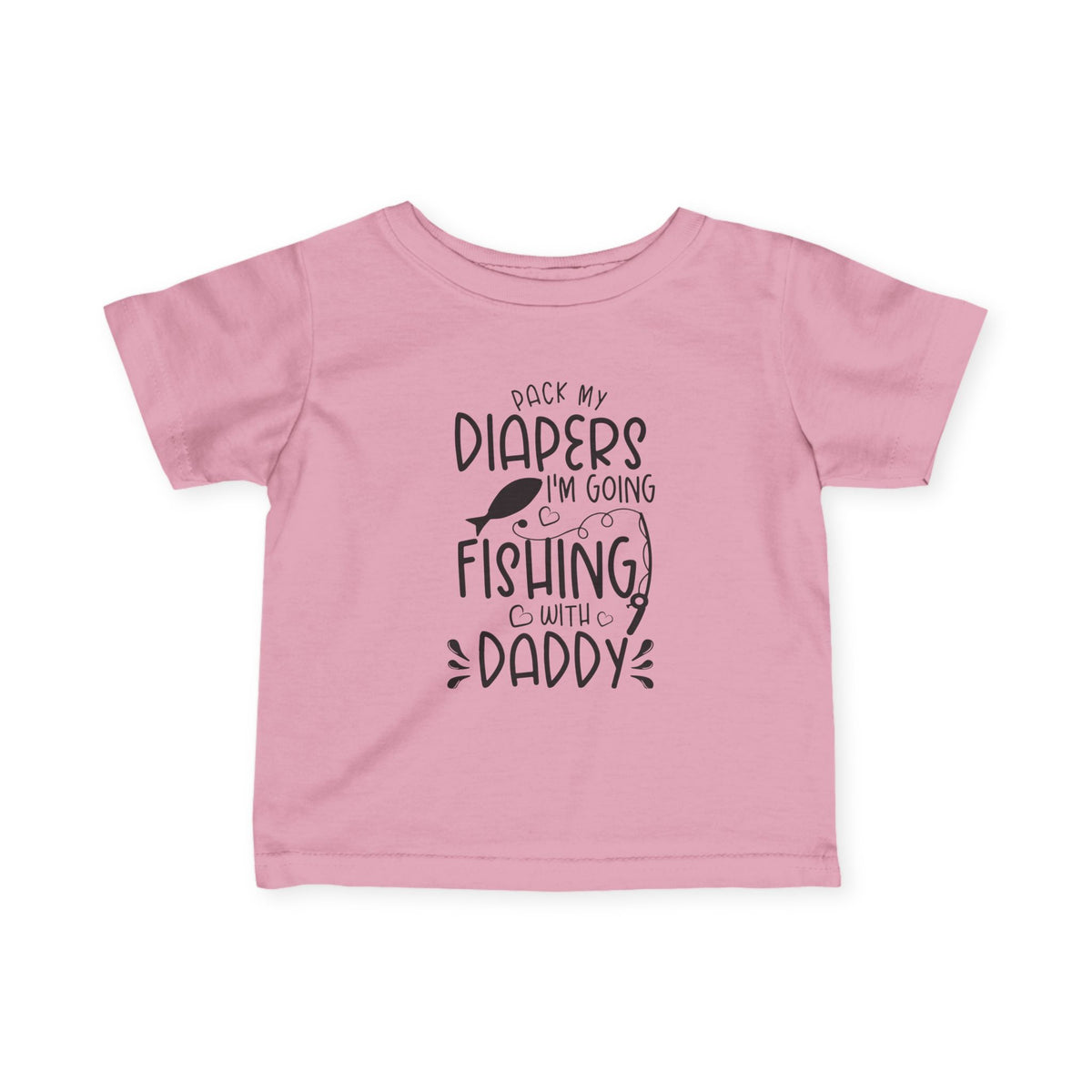 Infant Tee – "Pack My Diapers I'm Going Fishing With Daddy" Baby Fishing Shirt