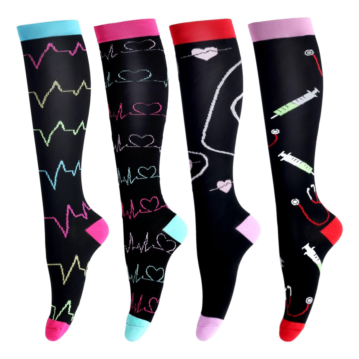 Compression Socks for Women & Men Circulation Long Stockings Support for Nurses Pregnant Hiking Riding Running