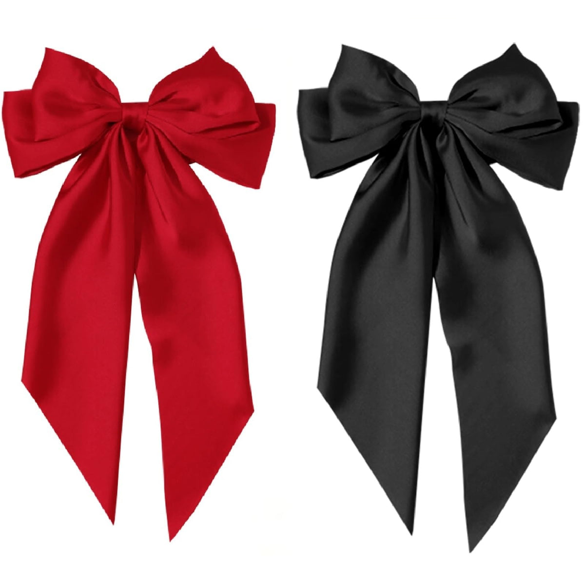Red Hair Bow for Women Red Bow for Hair Red Bow Clip Black Hair Bow Christmas Hair Clips for Women Christmas Hair Accessories
